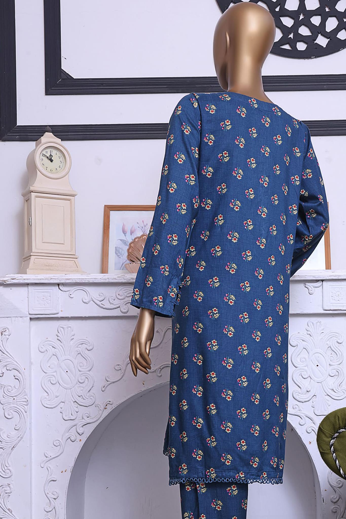 Sada Bahar Stitched 2 Piece Printed Linen Collection'2022-LS-3566-Blue