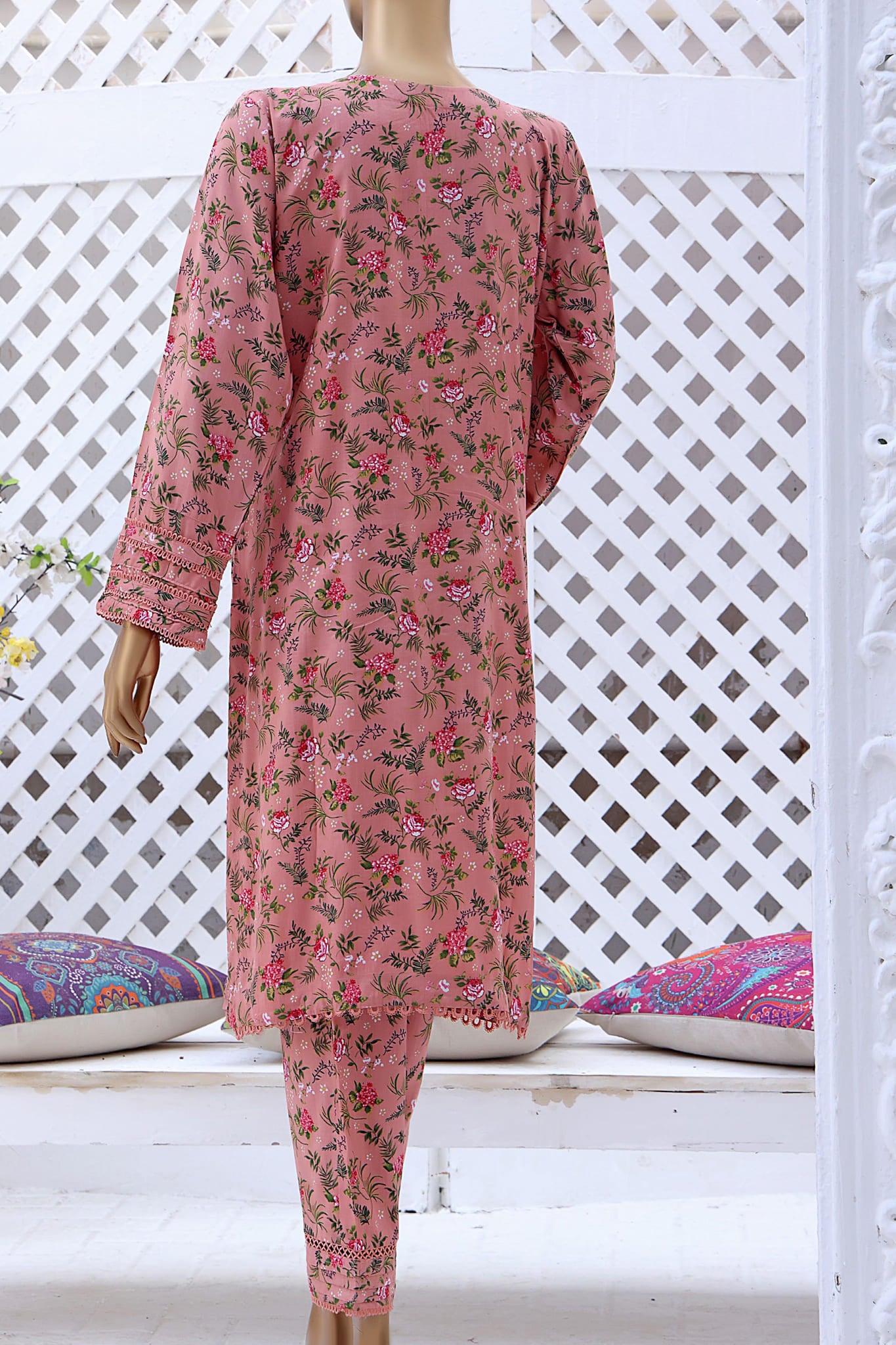 Sada Bahar Stitched 2 Piece Printed Linen Collection'2022-LS-3576-Pink
