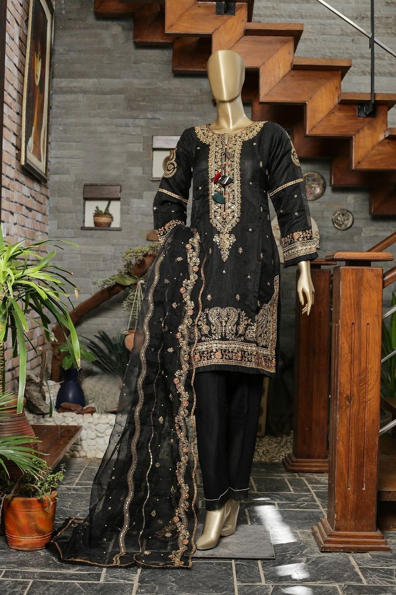 Sada Bahar Stitched 2 Piece Luxury Formal Collection’2022-MB-01-Black