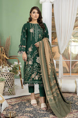 Marjjan by Zohaib Arts Unstitched 3 Piece Sequenced Emb Collection'2022-MDS-29-Green