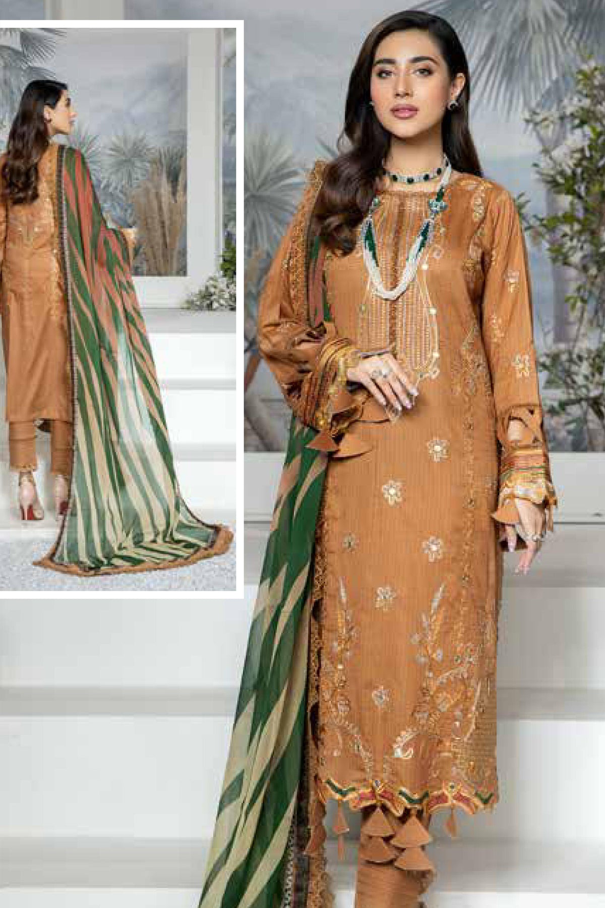 Sehar by Marjjan Unstitched 3 Piece Emb Lawn Collection'2022-MEL-07-A