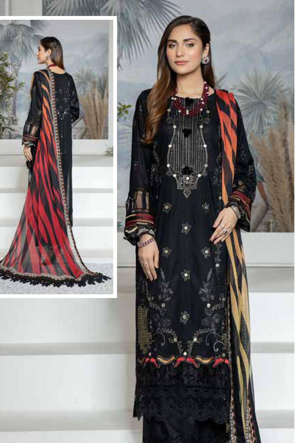 Sehar by Marjjan Unstitched 3 Piece Emb Lawn Collection'2022-MEL-07-B