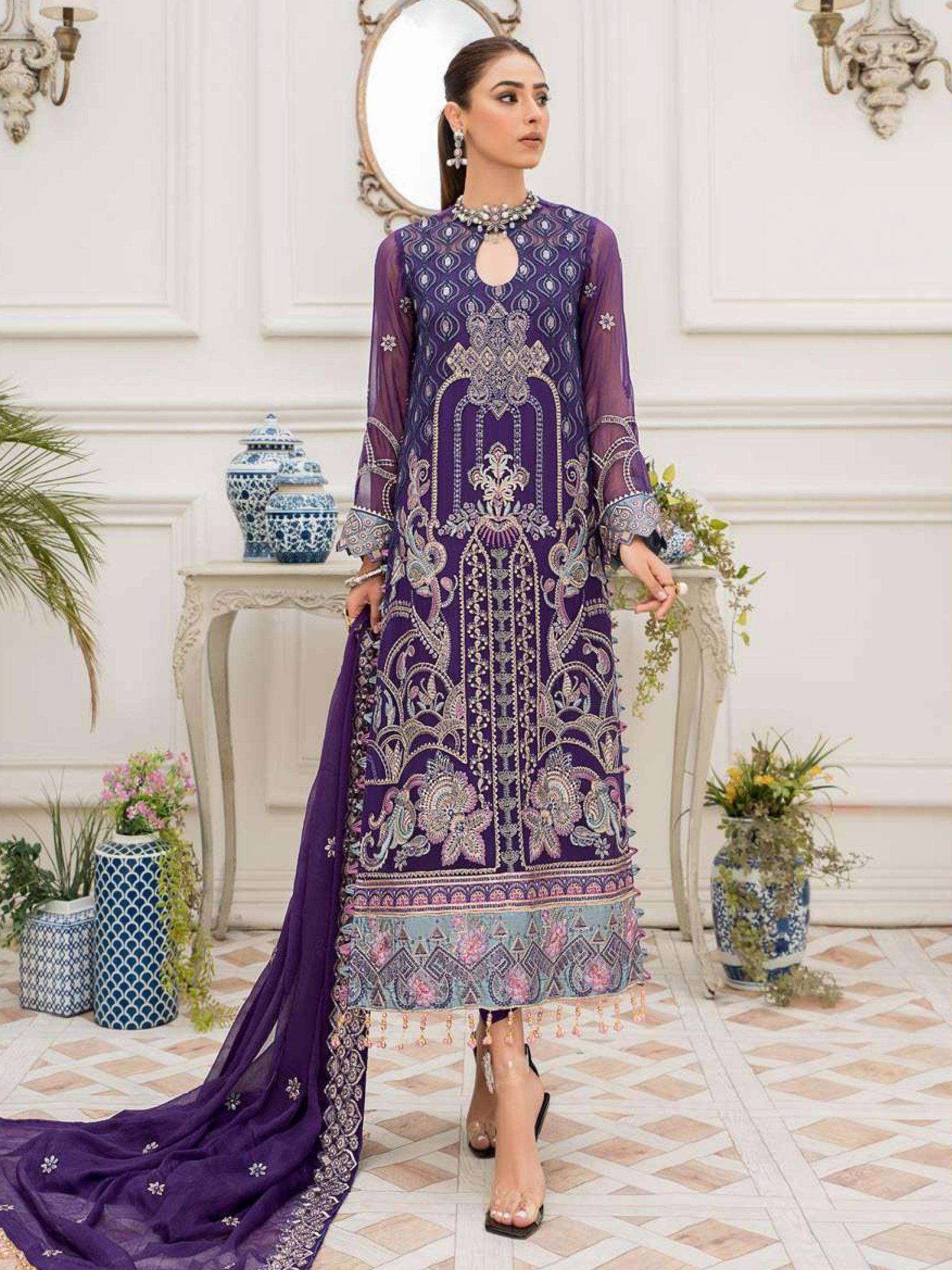 Maryam's Unstitched 3 Piece Gold Vol-08 Collection'2022-MG-88