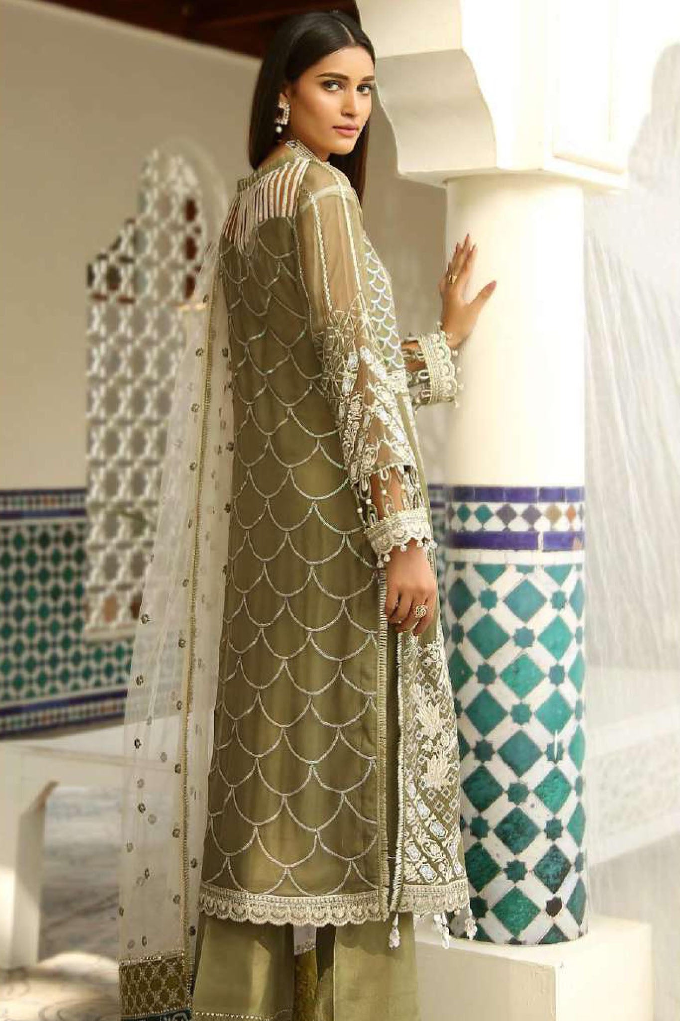 Maryam's Unstitched 3 Piece Gold Formal Vol-09  Collection'2022-MG-98