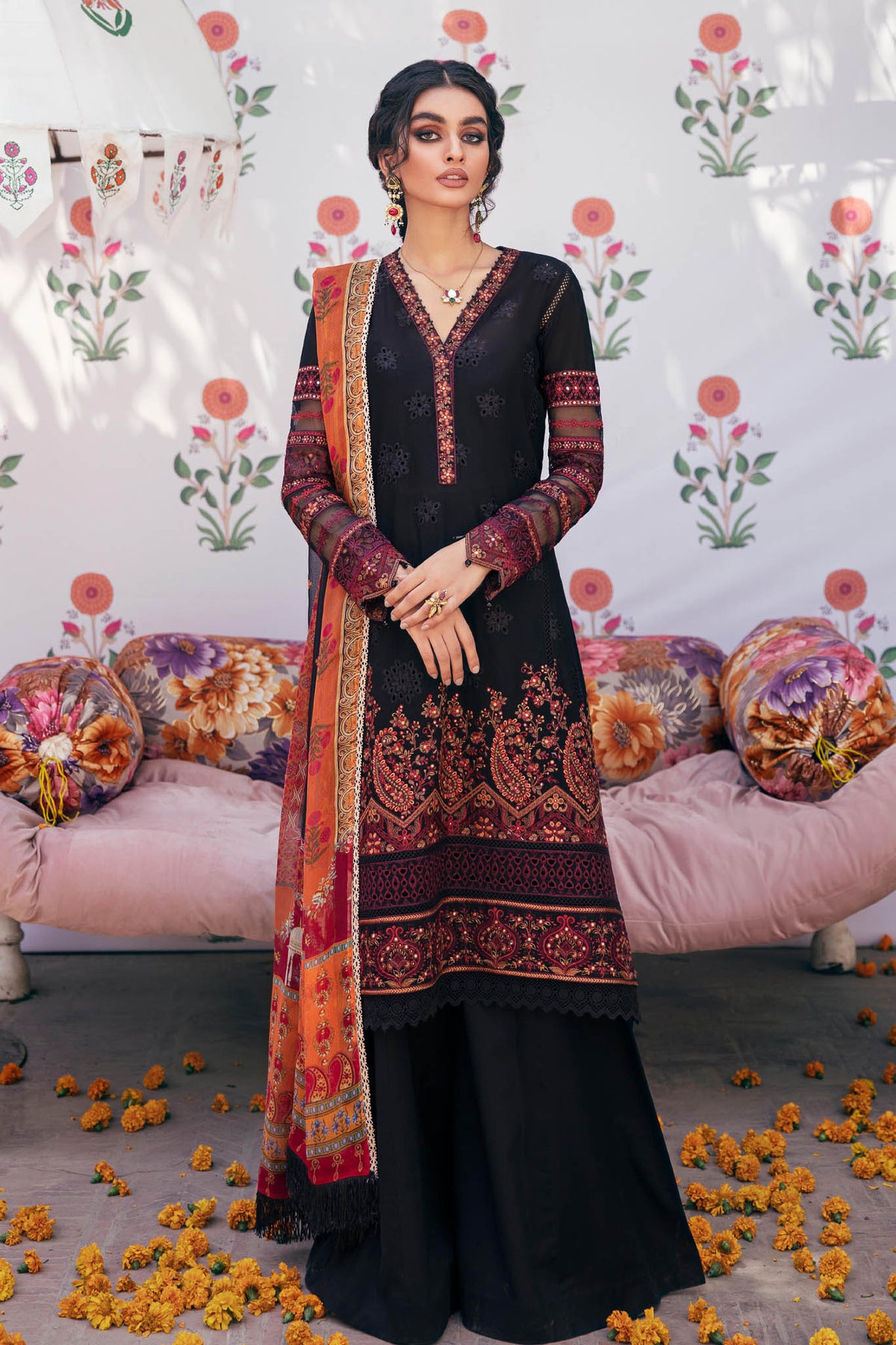 Mizaj by Iznik Unstitched 3 Piece Festive Lawn Collection'2022-ML-02-Nazneen