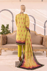Mother Daughter by Suntex Fabrics Stitched 3 Piece Lawn Collection'2023-OS-2302-Yellow