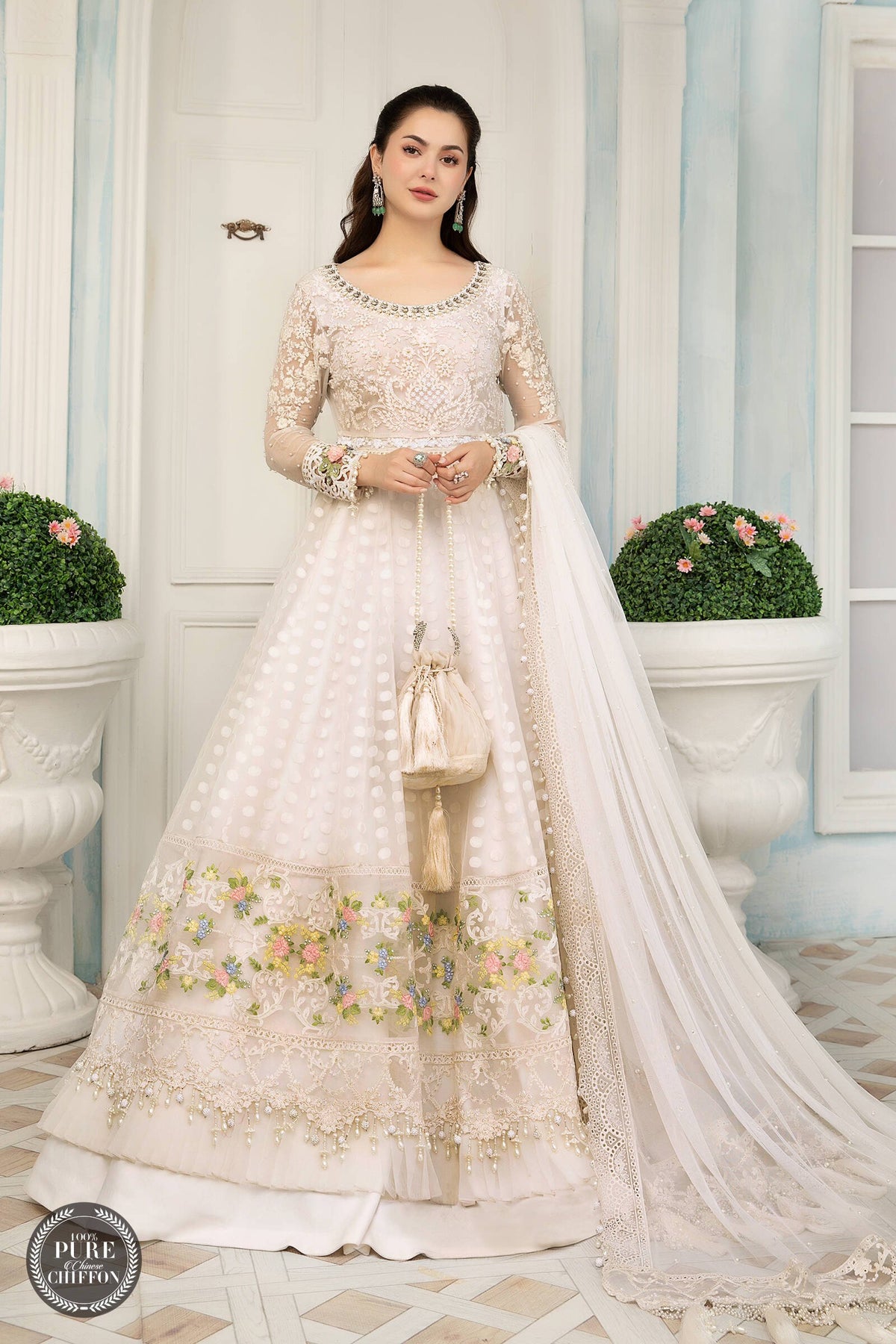 Maria B Unstitched 3 Piece Embroidered Chiffon Collection'2022-MPC-21-103