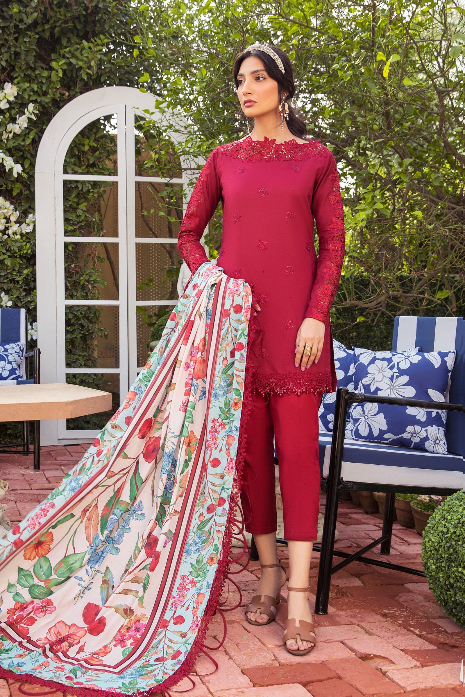 Maria b M Print Unstitched 3 Piece Lawn Collection'2022-MPT-1303-B