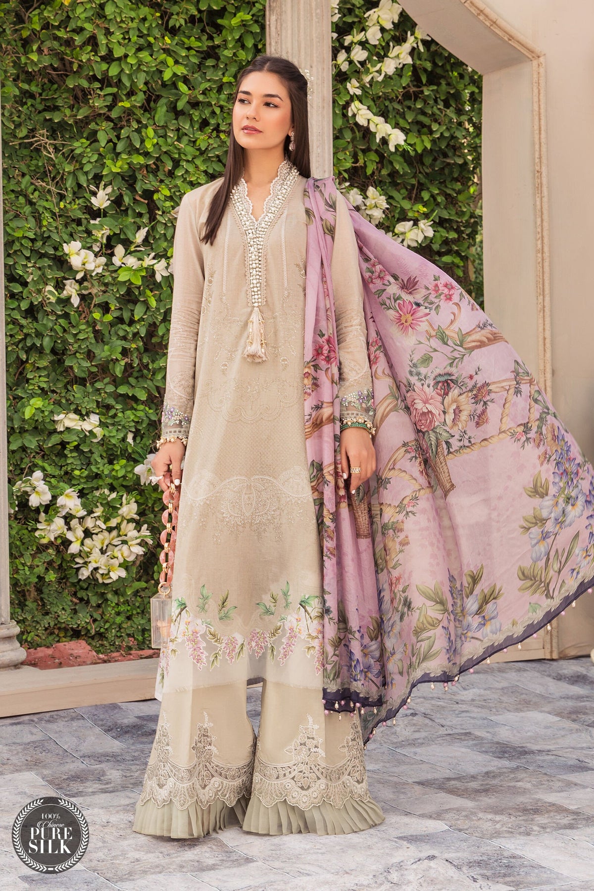 Maria b M Print Unstitched 3 Piece Lawn Collection'2022-MPT-1305-B