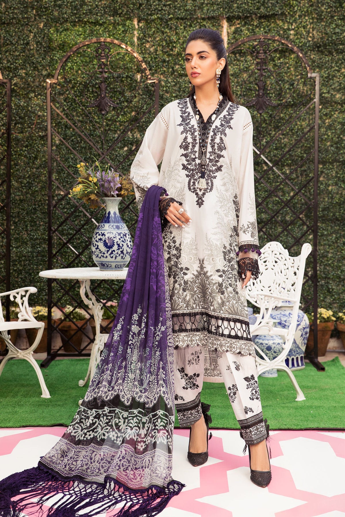Maria b M Print Unstitched 3 Piece Lawn Collection'2022-MPT-1307-A