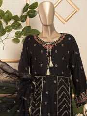 Bin Saeed Stitched 2 Piece Formal Chiffon Collection'2021-MSC-13-Black