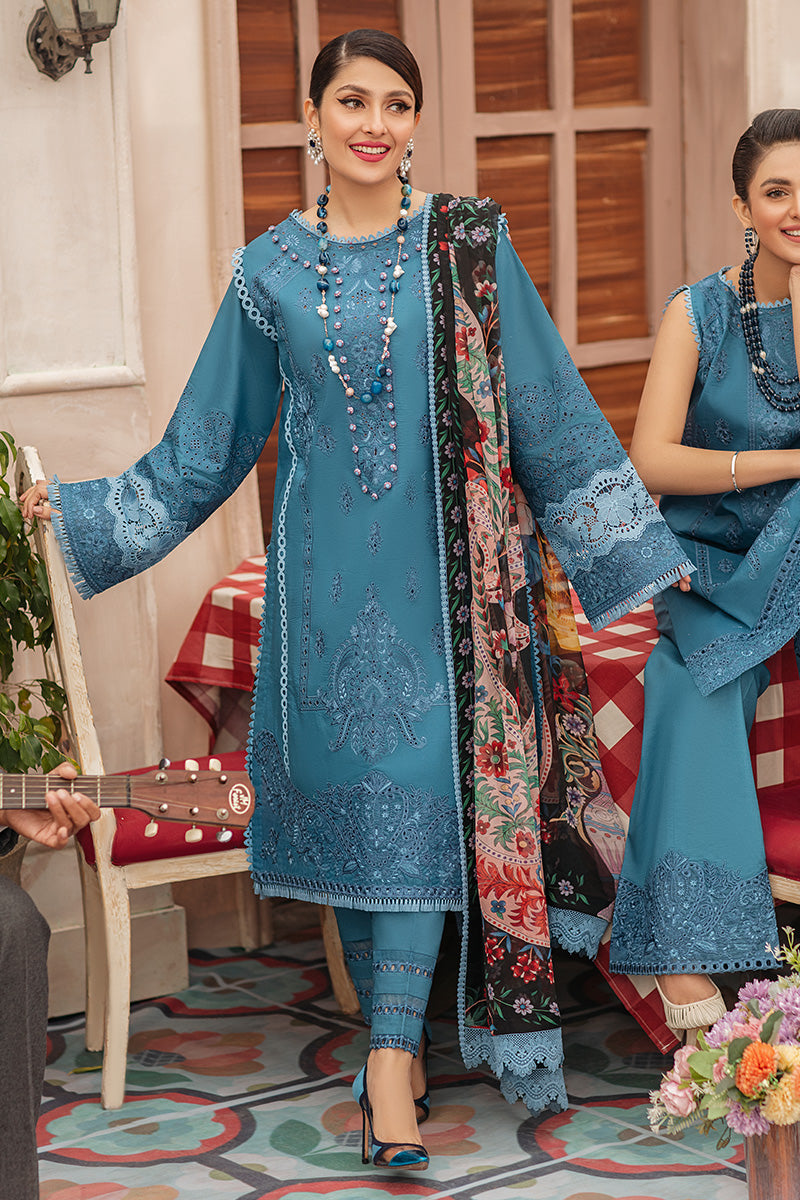 De Verano by Mushq Unstitched 3 Piece Luxury Lawn Collection'2022-MSL22-14
