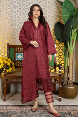 Marjjan by Zohaib Arts Unstitched 3 Piece Viscose Sequence Collection'2022-MV-250-Maroon