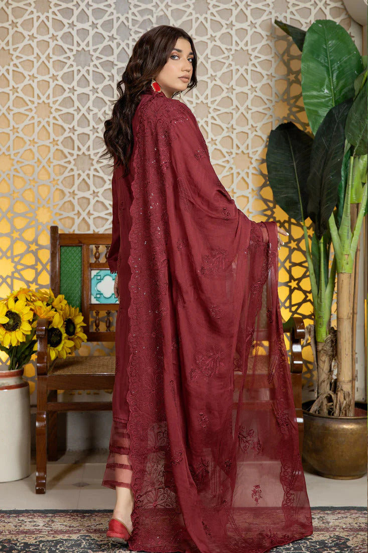 Marjjan by Zohaib Arts Unstitched 3 Piece Viscose Sequence Collection'2022-MV-250-Maroon