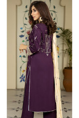 Marjjan Unstitched 3 Piece Embroidered Viscose Collection'2022-MV-258-Purple