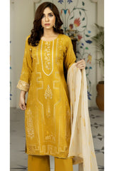 Marjjan Unstitched 3 Piece Embroidered Viscose Collection'2022-MV-258-Yellow