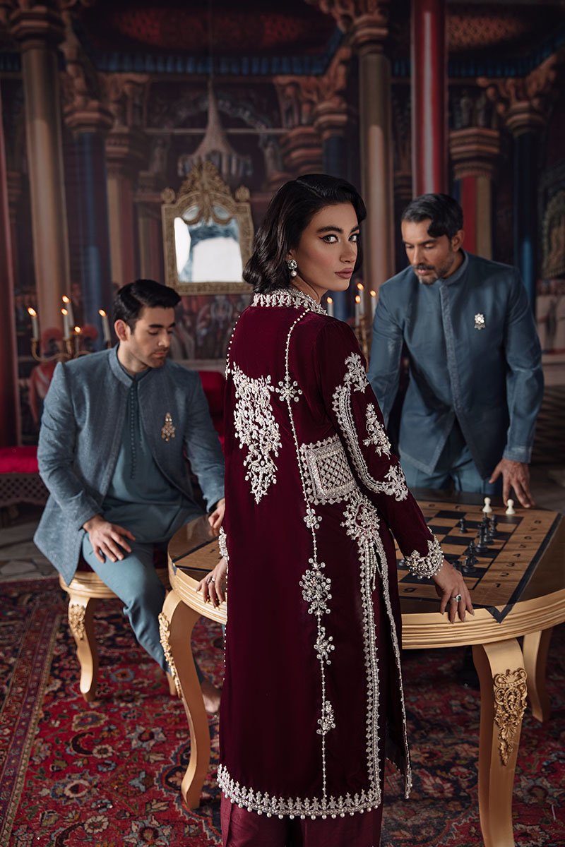 Tehzeeb by Mushq Unstitched 3 Piece Luxury Velvet collection'2021-MV21-01-Anaya