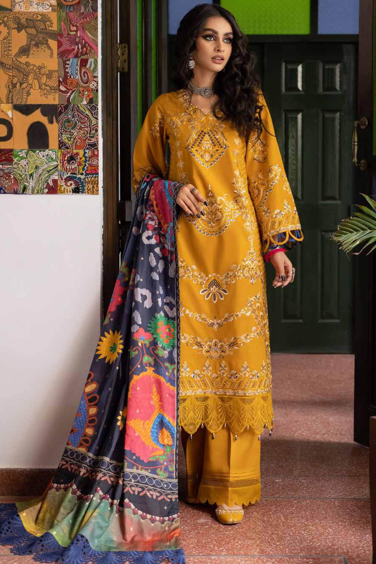 Maya by Nureh Unstitched 3 Piece Lawn Collection'2022-NS-35