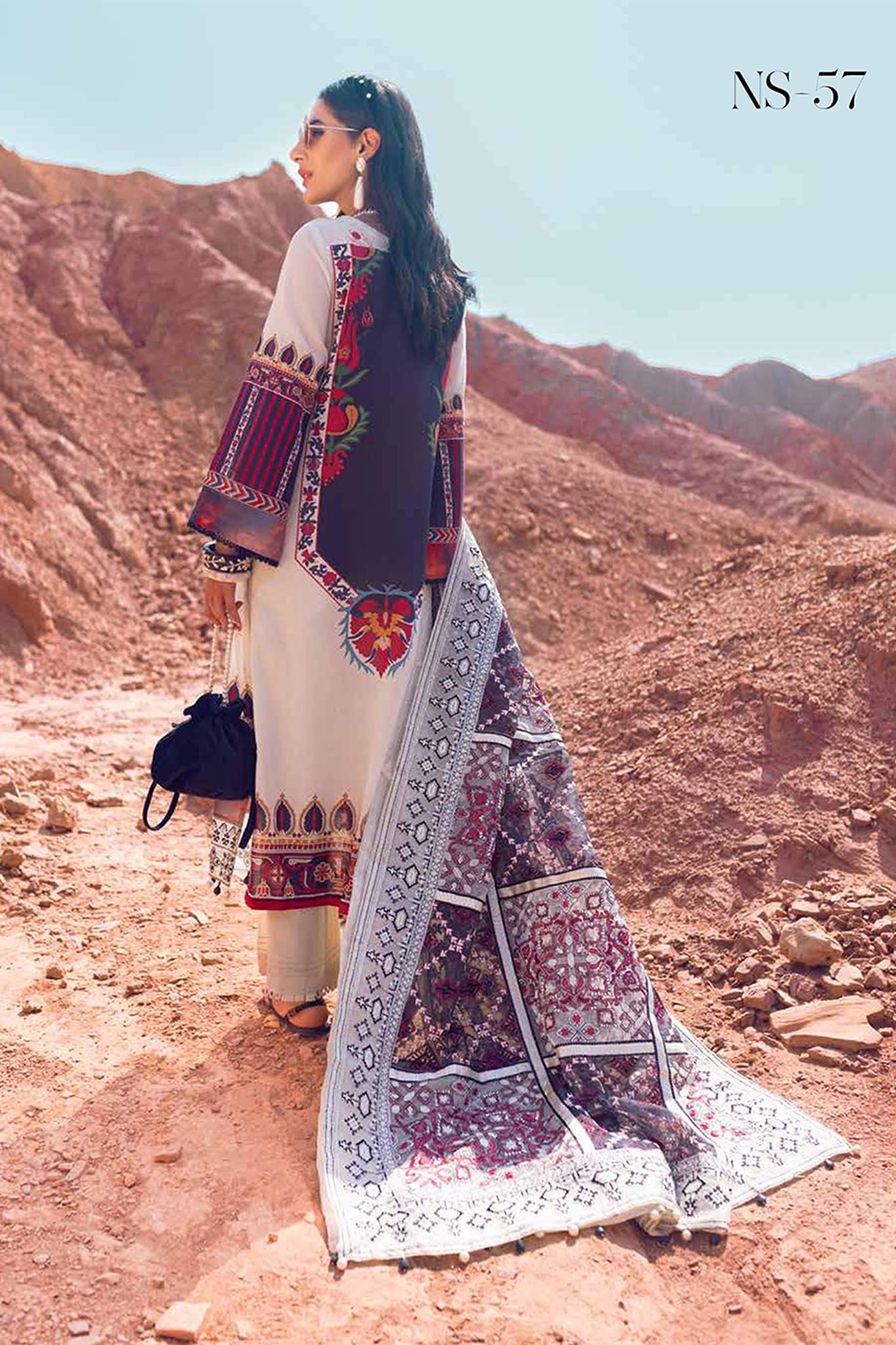 Maya by Nureh Unstitched 3 Piece Embroidered Lawn Collection'2022-NS-57