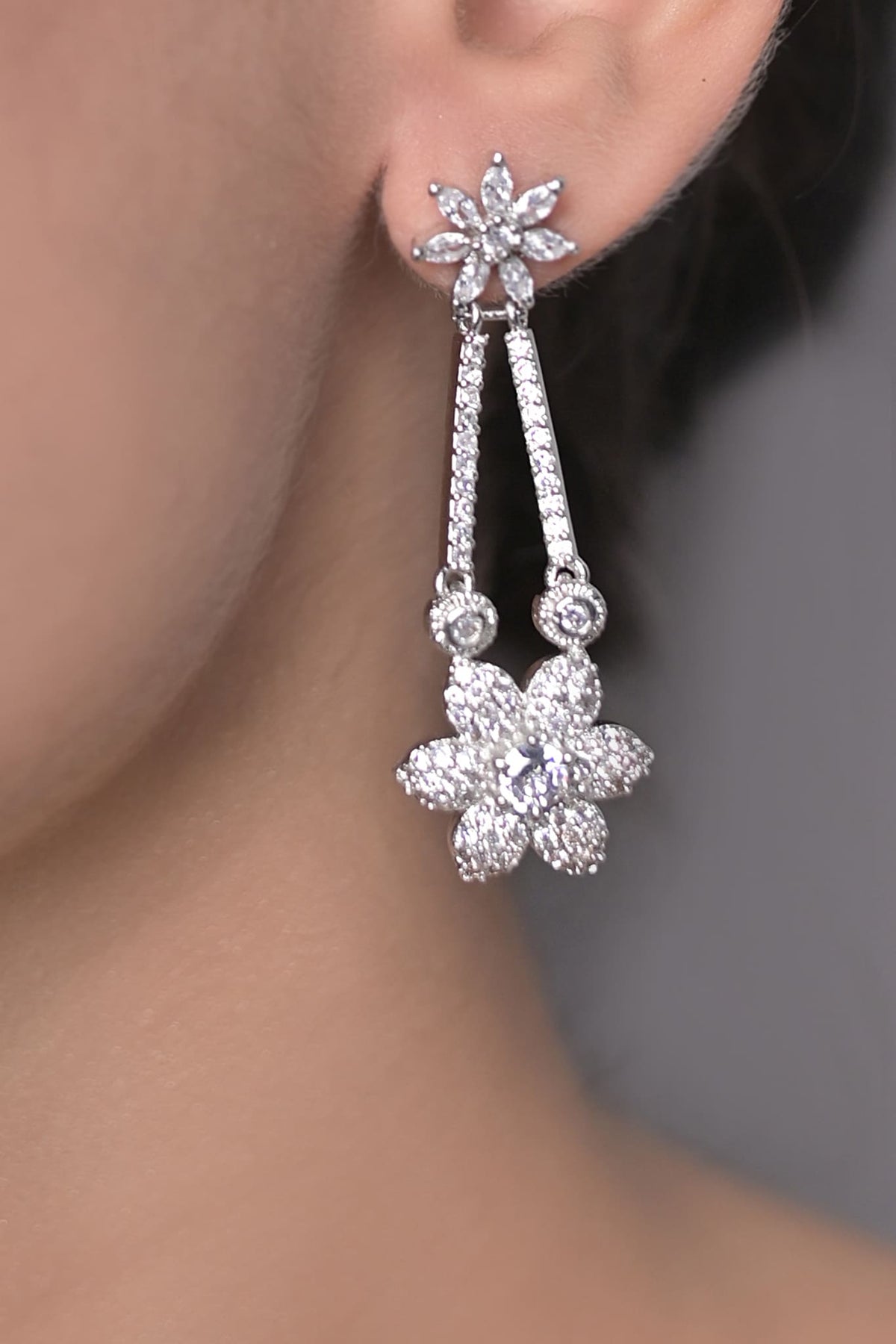 Earrings OLJ-45-Silver