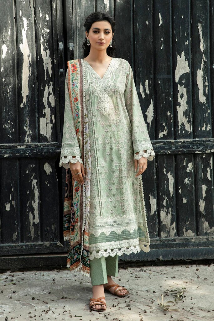 Qline by Qalamkar Unstitched 3 Piece Lawn Collection'2022-QB-15-Defne