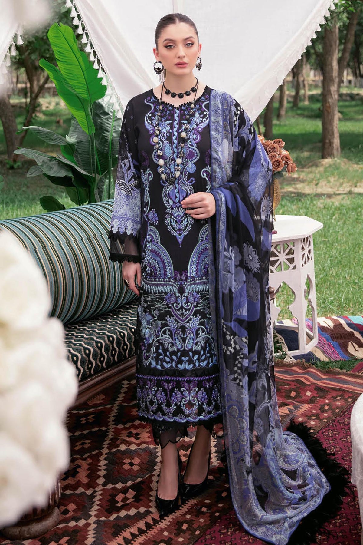 Reet by Ramsha Unstitched 3 Piece Luxury Lawn Vol-05 Collection'2022-R-501