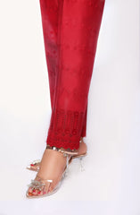Sada Bahar Stitched Chikankari Emb Pret Cotton Trouser Collection'2022-TR-CK-Maroon