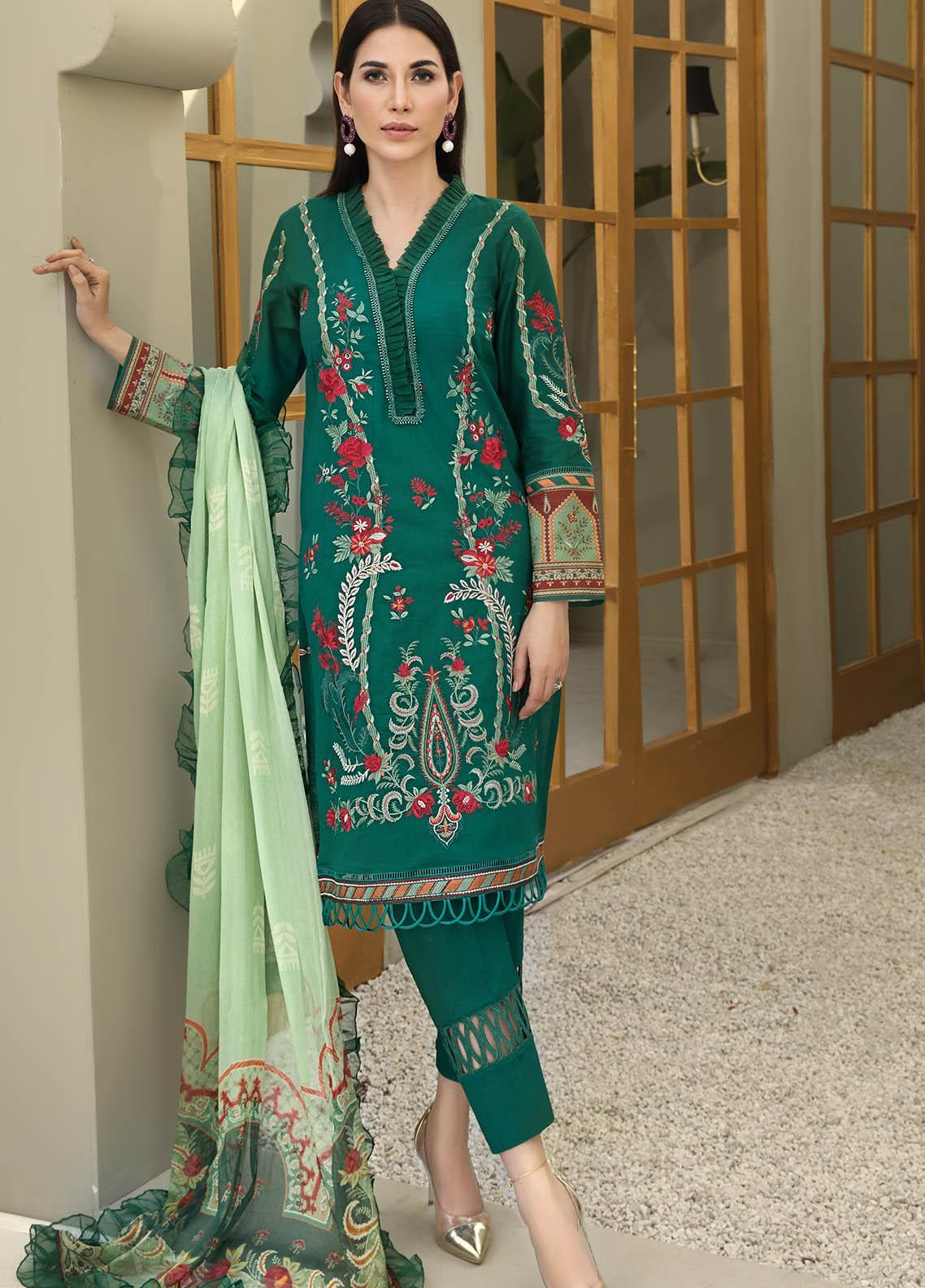 Resham Ghar Unstitched 3 Piece Embroidered Lawn Collection'2021-RGS-05