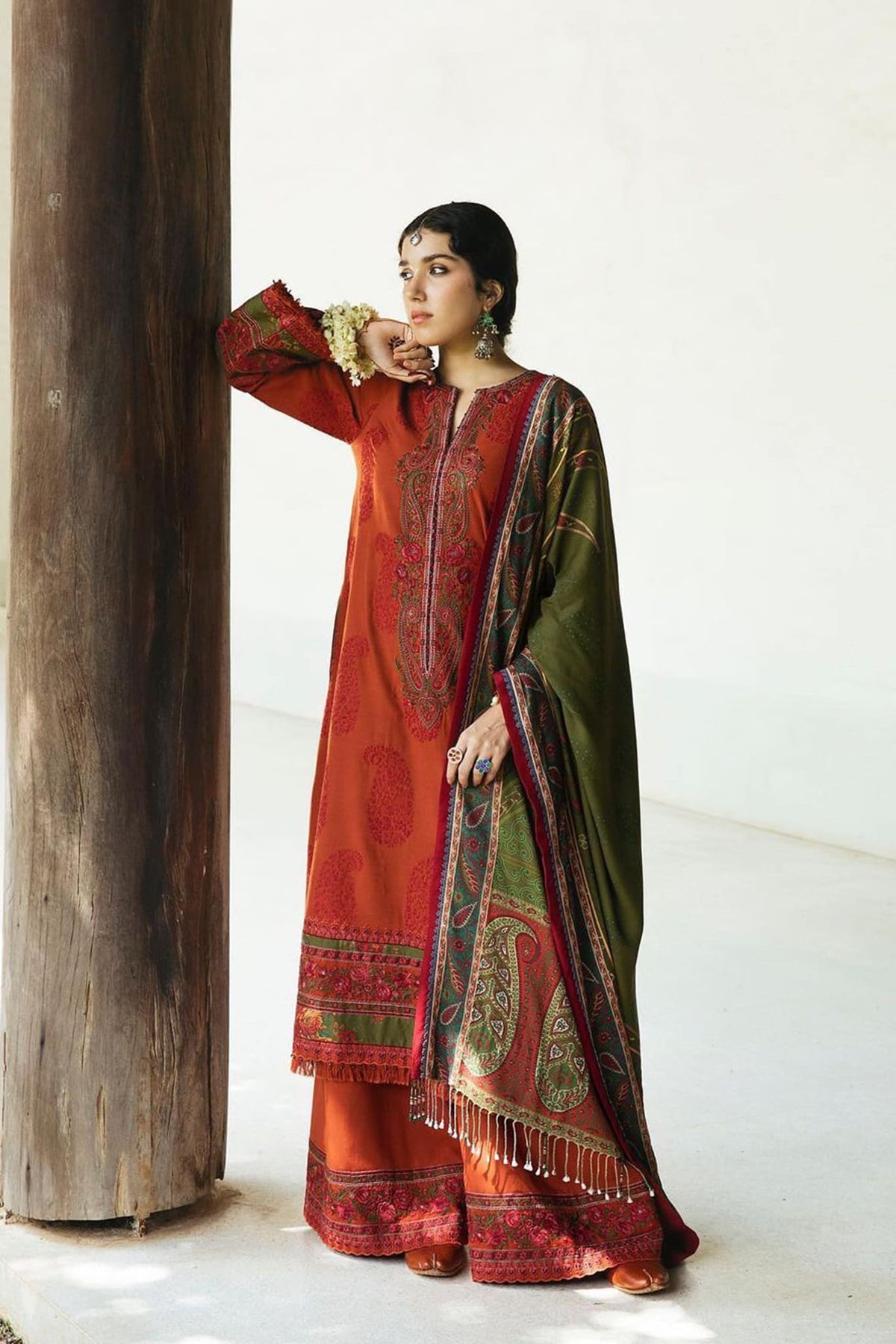 Zara Shahjahan Unstitched 3 Piece Winter Shawl Collection'2022-Roshan