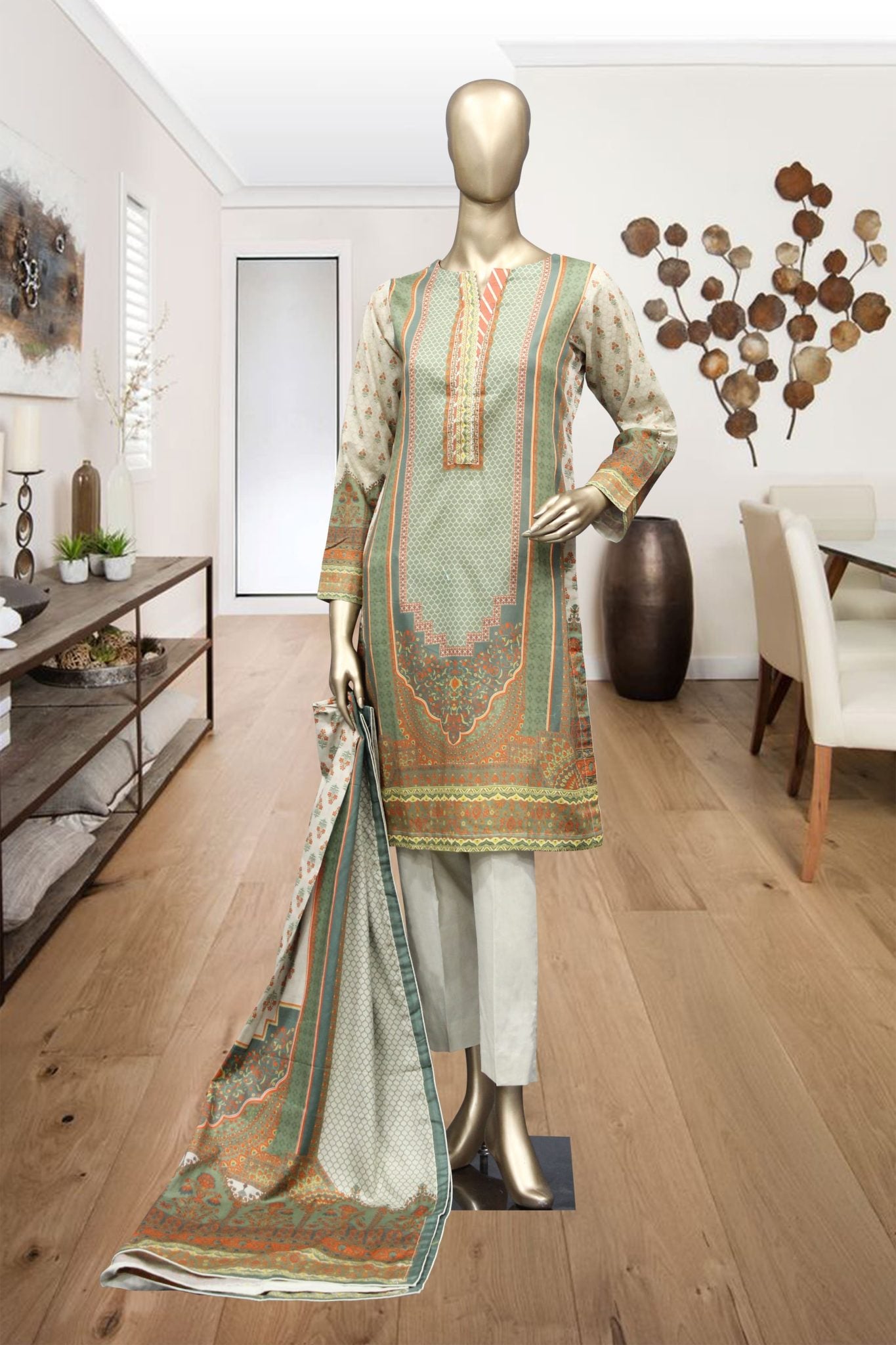 Shomi Infinty 3 Piece Stitched Printed Lawn Collection'2021-RWTL-02-Pista