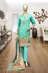 Shomi Infinty 3 Piece Stitched Printed Lawn Collection'2021-RWTL-03-Green