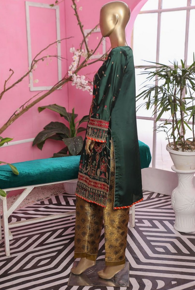 Sada Bahar Stitched Silk Pret Kurti Vol-02 Collection'2021-S-01-Green