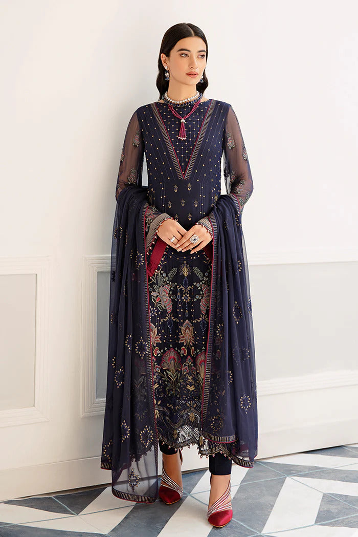 Safeera by Flossie Unstitched 3 Piece Embroidered Chiffon Vol-11 Collection'2022-S-1104