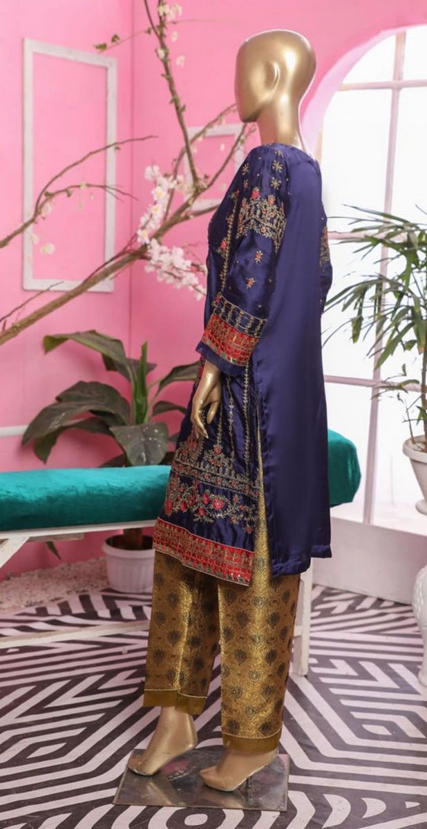 Sada Bahar Stitched Silk Pret Kurti Vol-02 Collection'2021-S-02-Blue