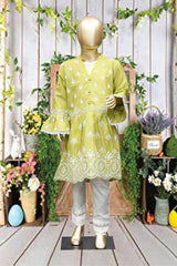 Shomi Stitched Chikankari Kids Shirts Collection'2022-SD-12-Green