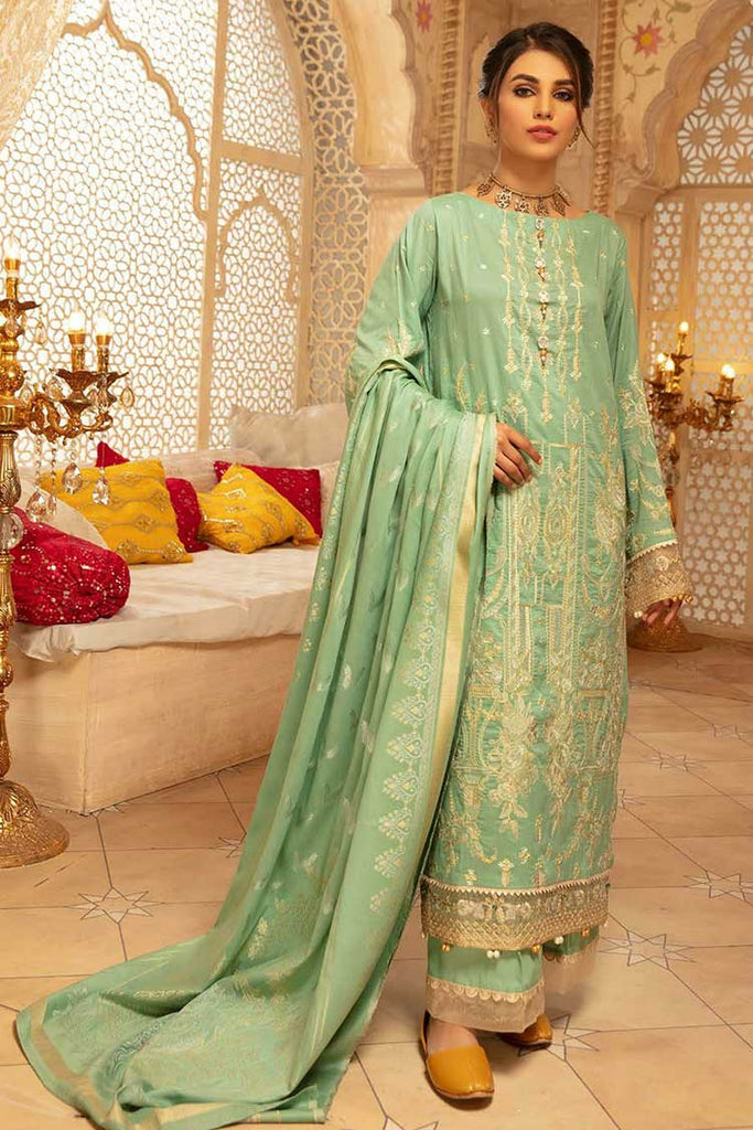 Shaista Premium Unstitched Plain Embroidered Lawn Collection'2022-SELC-78