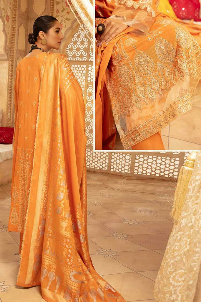 Shaista Premium Unstitched Plain Embroidered Lawn Collection'2022-SELC-79