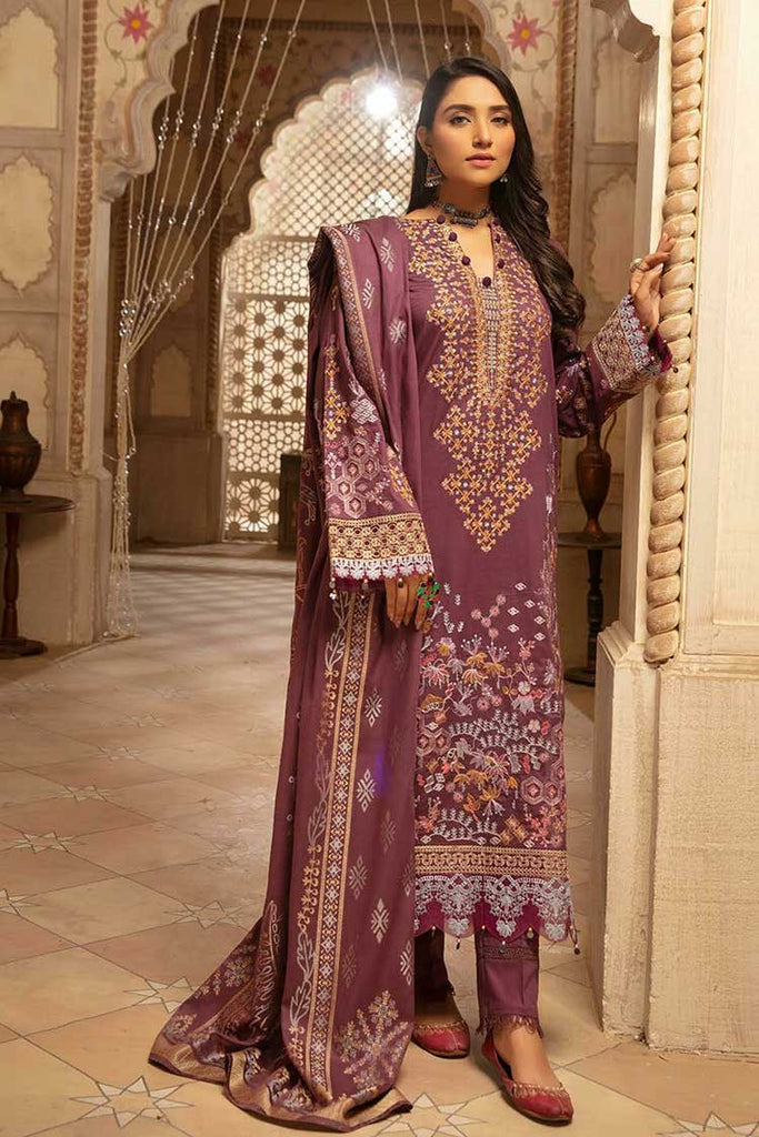 Shaista Premium Unstitched Plain Embroidered Lawn Collection'2022-SELC-82