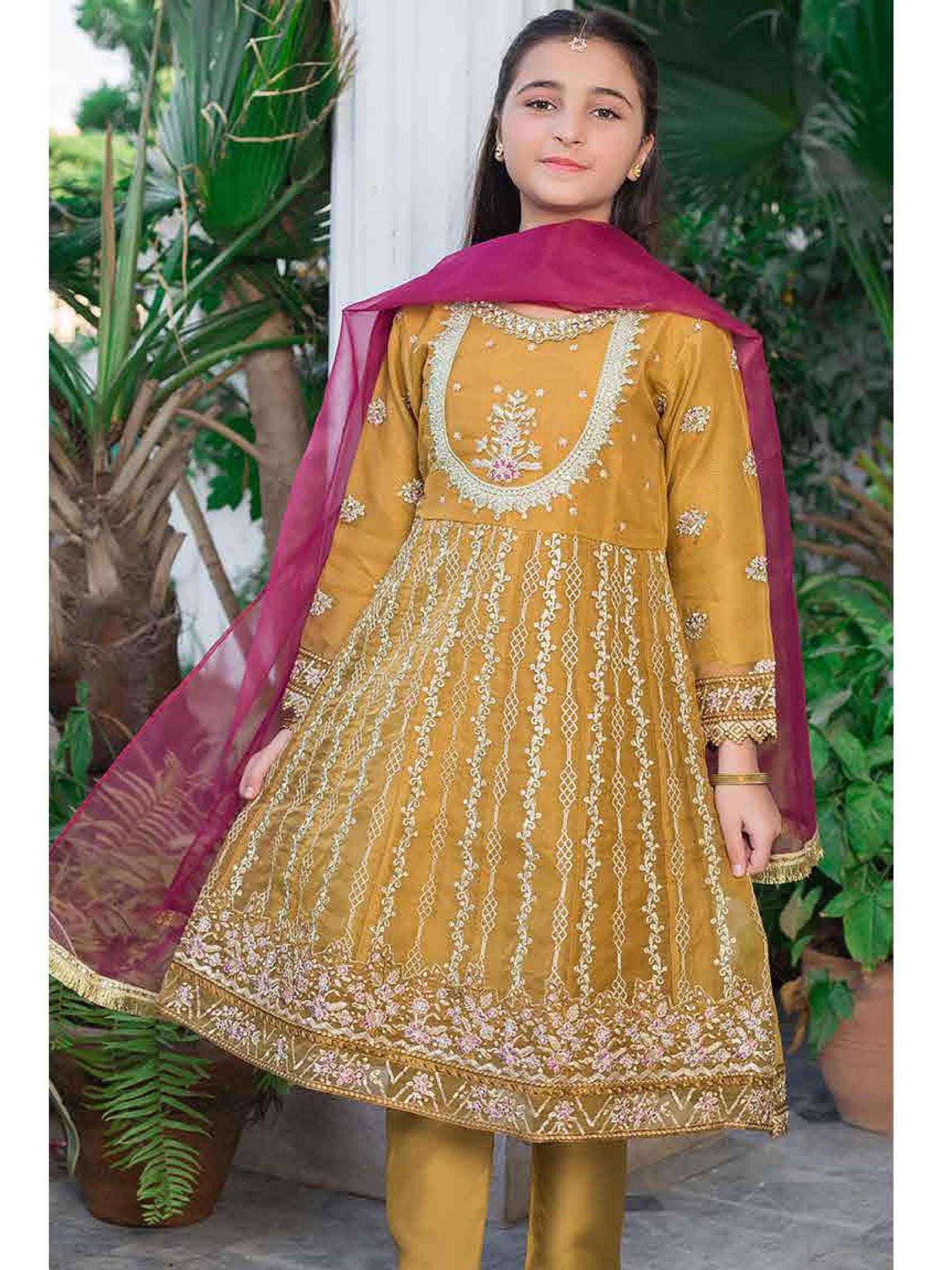 Shanzey Kid’s Stitched 3 Piece Formal Collection'2021-SHK-21331-Mehndi