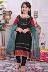 Meethi Eid by Shanzey Stitched 3 Piece Kids Pret Formal Collection'2022-SHK-501-Black