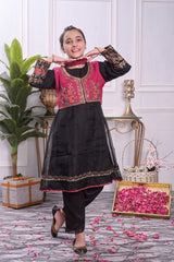 Meethi Eid by Shanzey Stitched 3 Piece Kids Pret Formal Collection'2022-SHK-504-Black