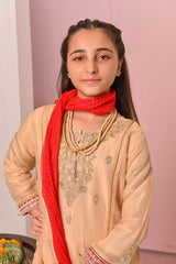 Shanzey Stitched 3 Piece Bari Eid Pret kids Formal Collection'2022-SHK-606-Golden