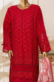 Bin Saeed Stitched 3 Piece Dhanak Winter Shawl Vol-03 Collection'2022-SM-010-Red