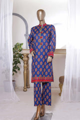 Bin Saeed Stitched Co Ords Printed Lawn Collection'2023-SMLSTF-003-Blue