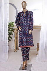 Bin Saeed Stitched Co Ords Printed Lawn Collection'2023-SMLSTF-009-Blue