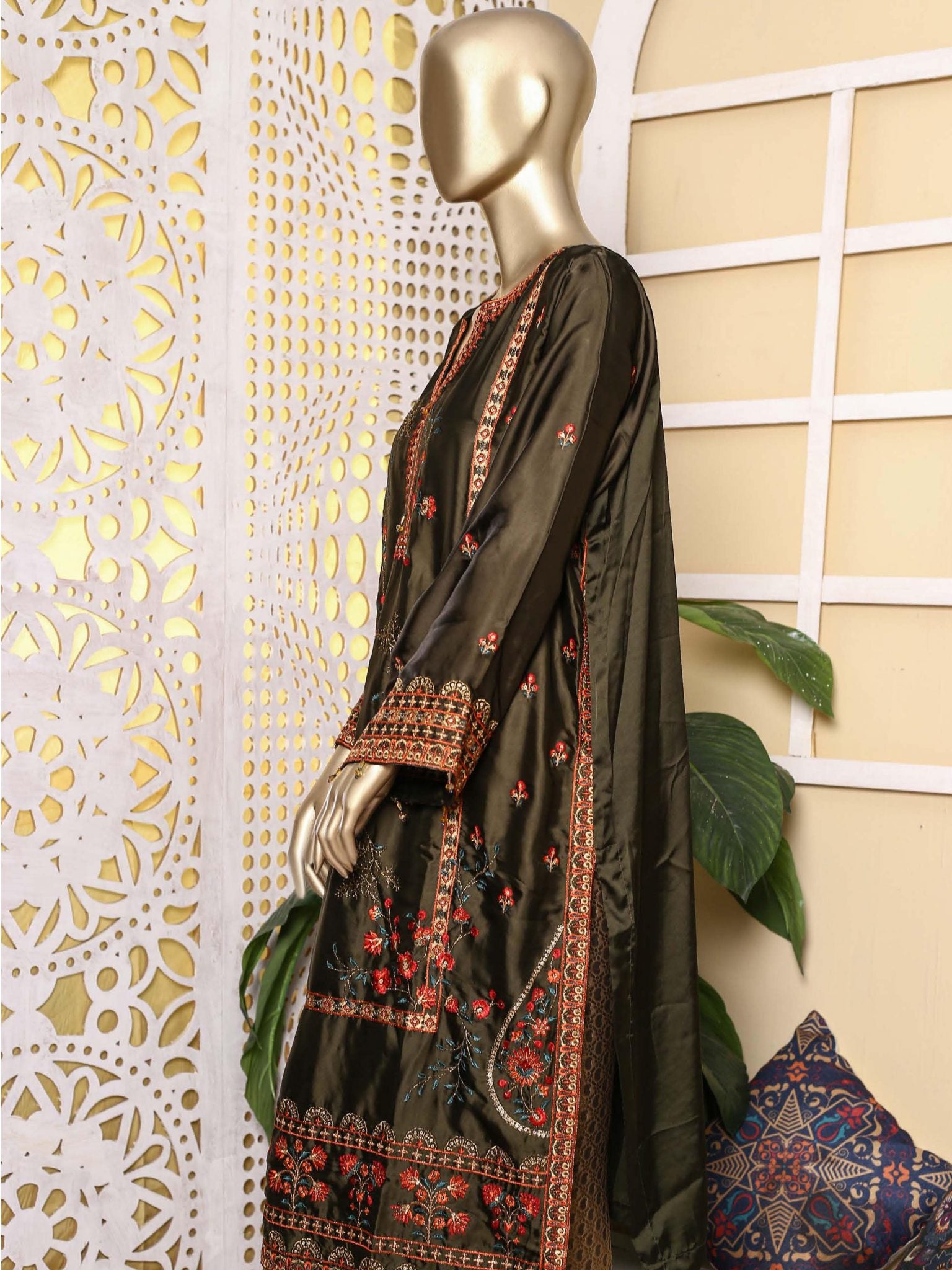 Bin Saeed Embroidered Tunic Silk Stitched Kurti Vol-20 Collection’2021-SPFS-2020-Green