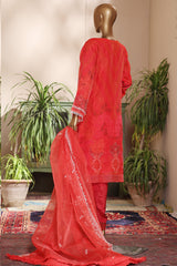 Bin Saeed Stitched 2 Piece Embroidered Organza Festive Collection'2022-SPFD-40-Red
