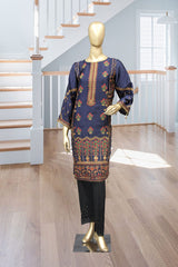 Bin Saeed Embroidered Tunic Silk Stitched Kurti Collection’2021-SPFS-2028-Blue
