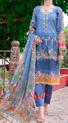Saidpur ki Rani by Amna Khadija Unstitched 3 Piece Emb Lawn Collection'2022-SPL-09