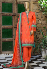 Sada Bahar Stitched 3 Piece Printed Lawn Vol-01 Collection'2022-ST-13439-Orange